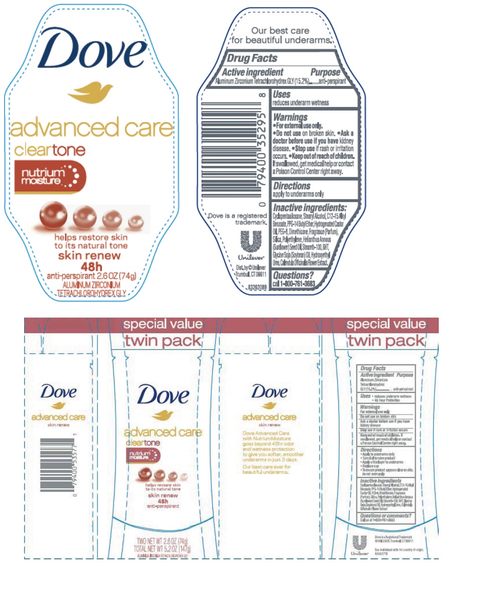 Pill image for Dove Advanced Care Skin Renew Antiperspirant Deodorant