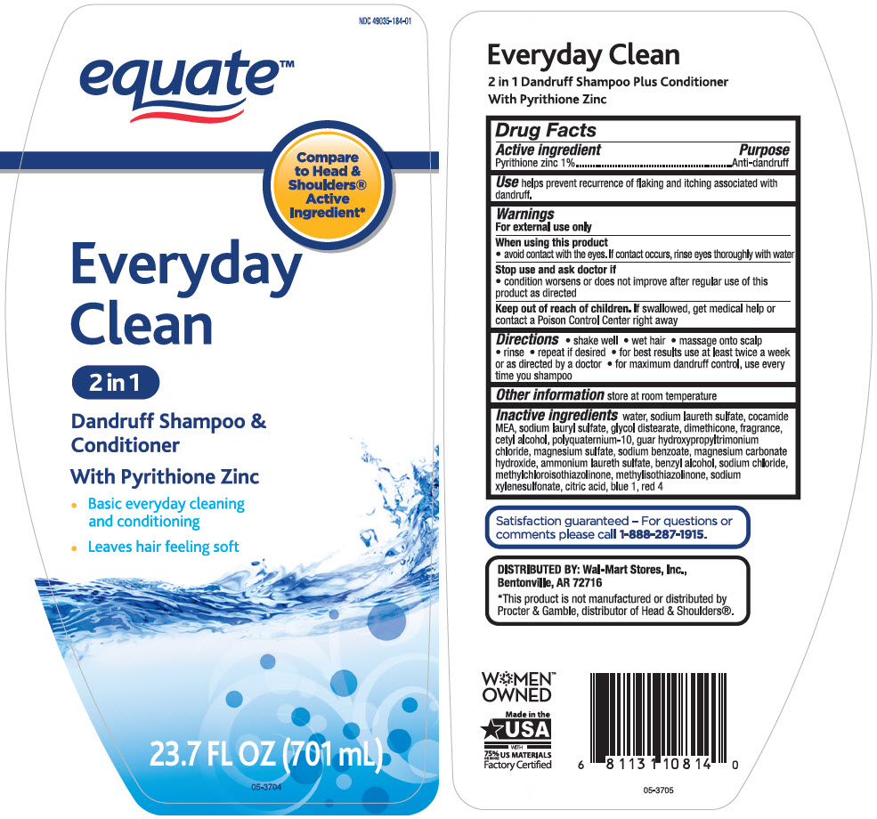 Pill image for equate™ everyday clean 2 in 1 dandruff sh & cond