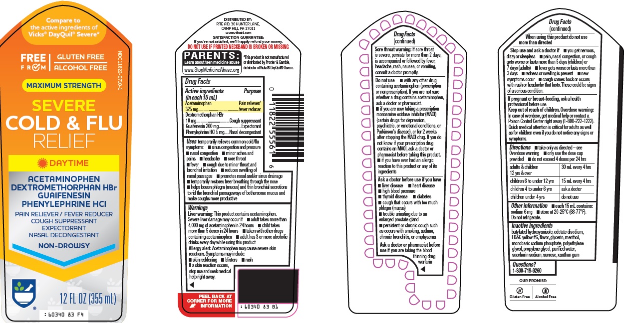 Pill image for Rite Aid Corporation Daytime Severe Cold & Flu Relief Drug Facts