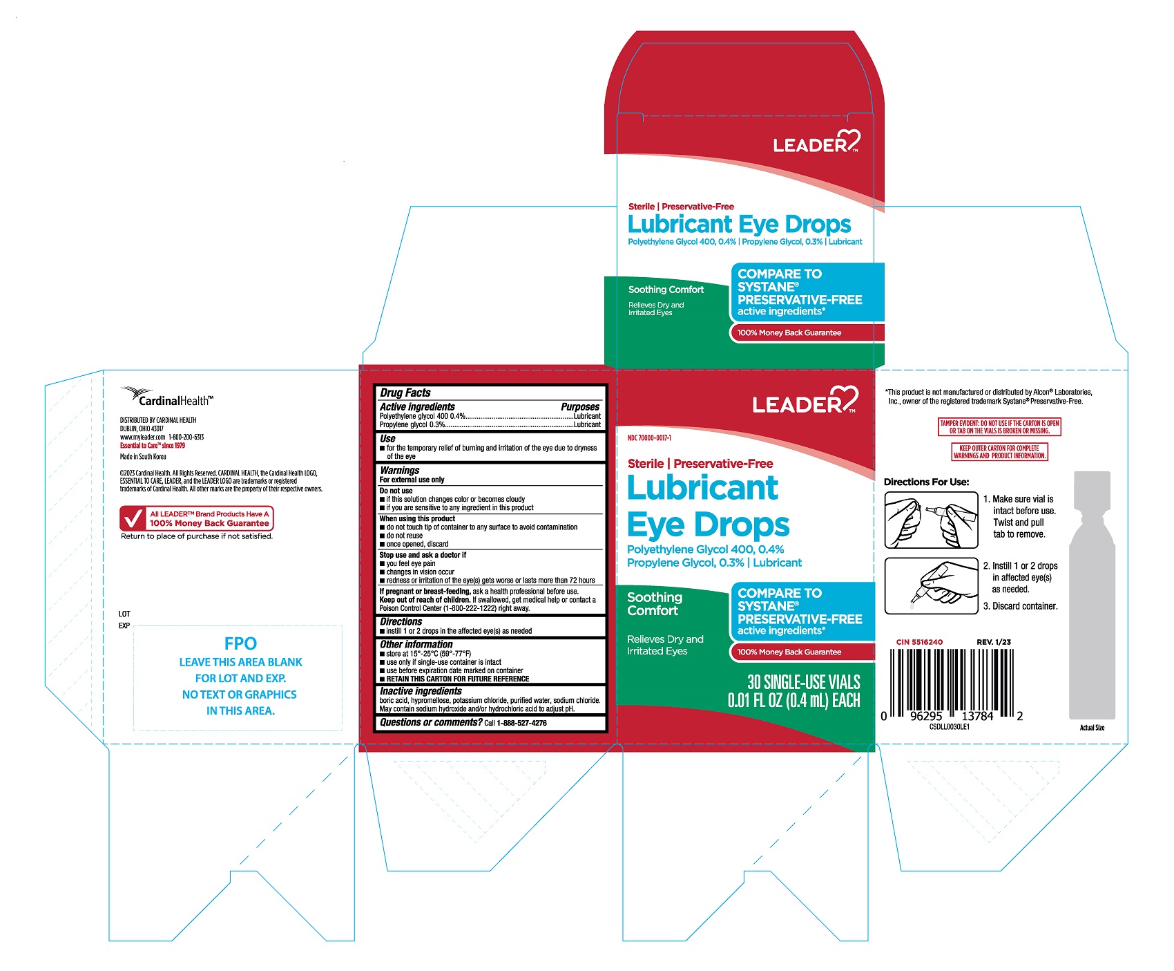 Pill image for Leader Lubricant Eye Drops 30ct (pld)