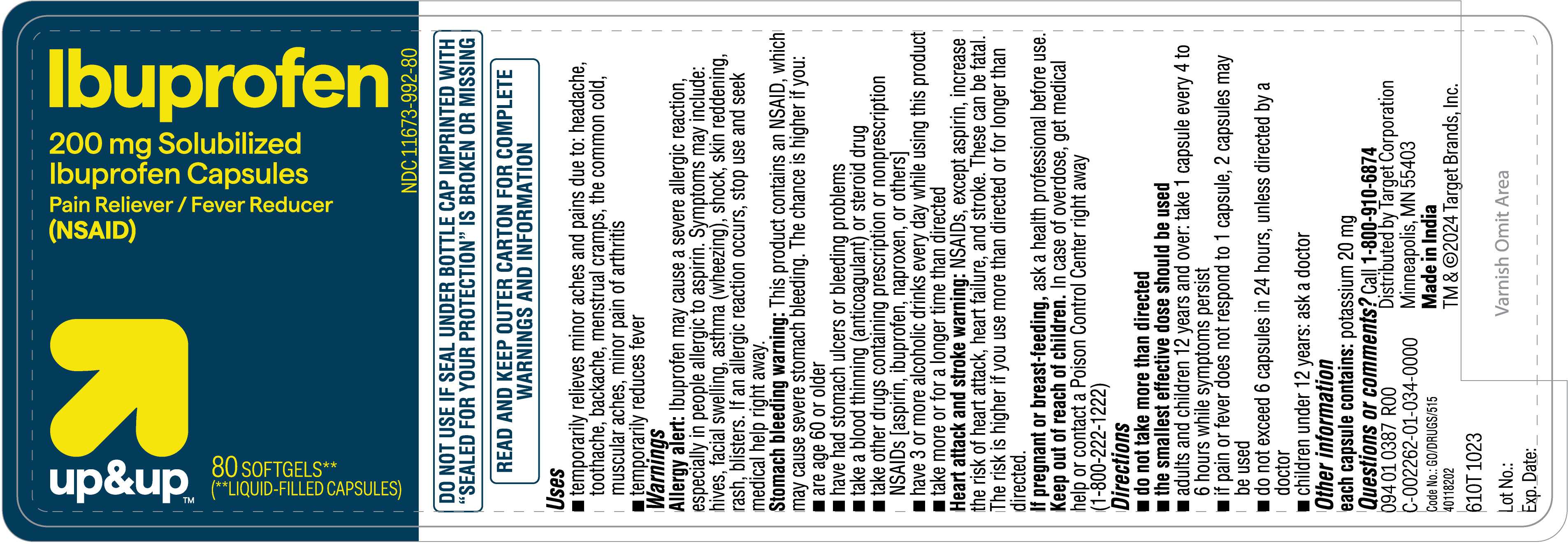 Pill image for Target Ibuprofen 200 Mg Softgels