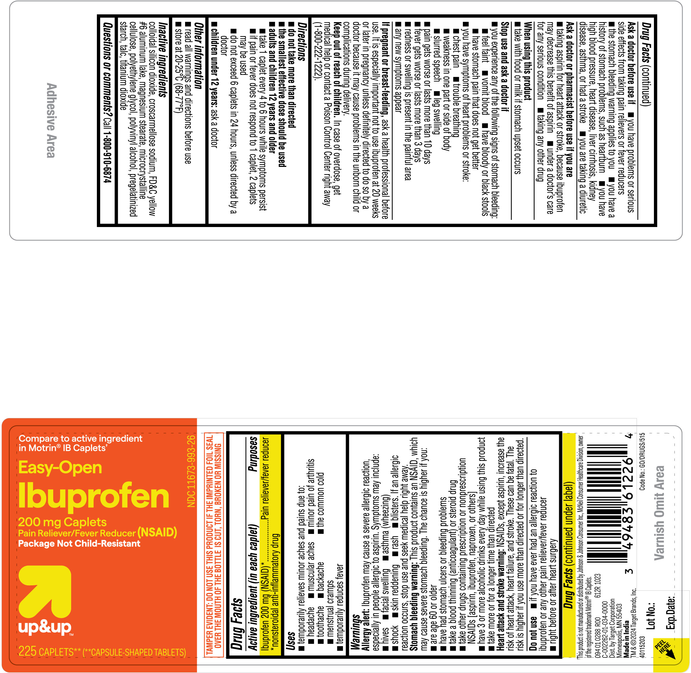 Pill image for Ibuprofen Caplets 200 Mg Orange