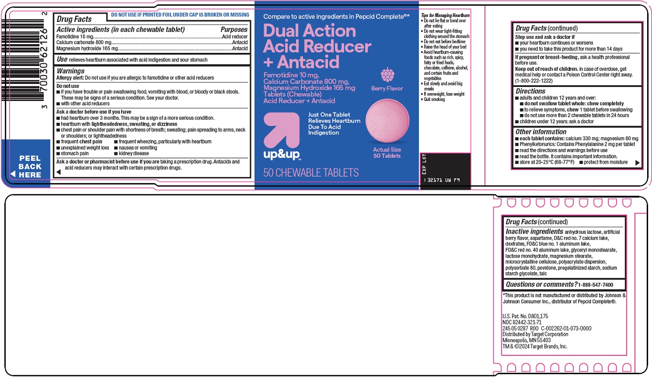 Pill image for target corporation dual action acid reducer + antacid drug facts