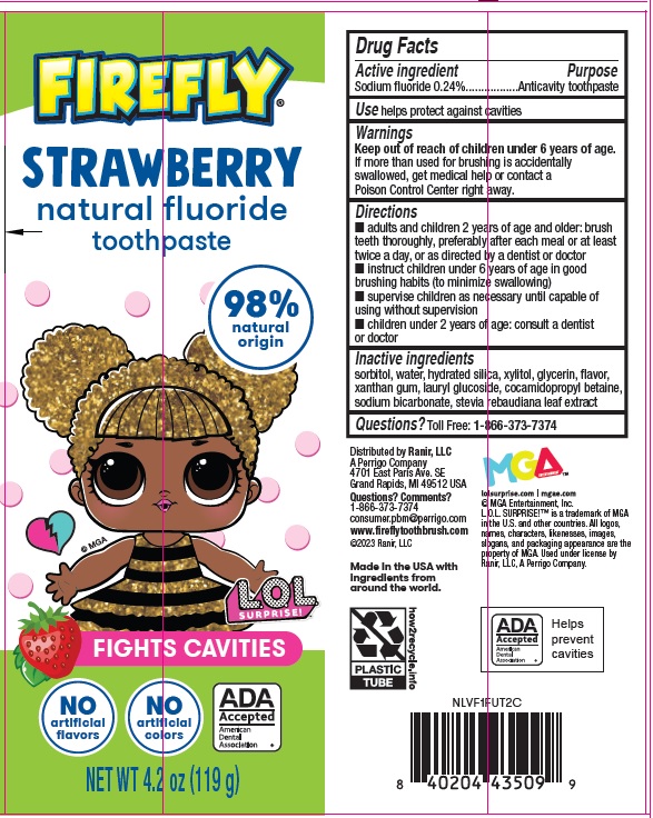 Pill image for Firefly Strawberry Natural Fluoride Toothpaste, Lol Surprise Drug Facts