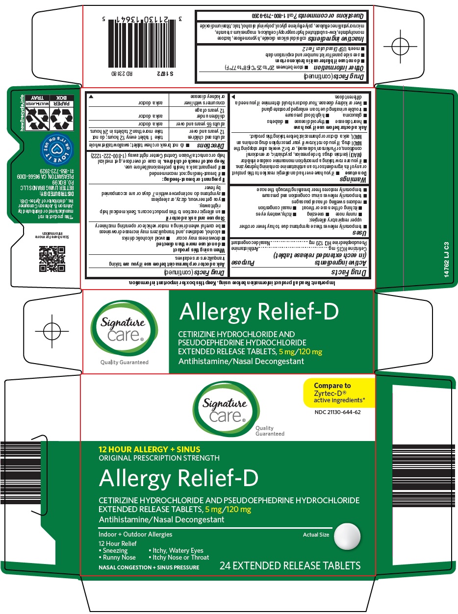 Pill image for Better Living Brands Llc Allergy Relief-d Drug Facts