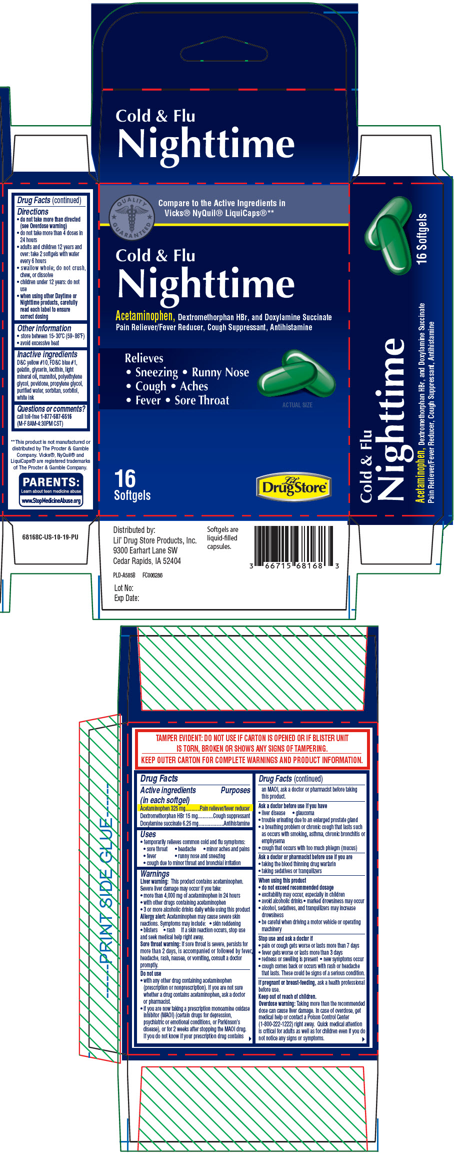 Pill image for Nighttime Cold & Flu