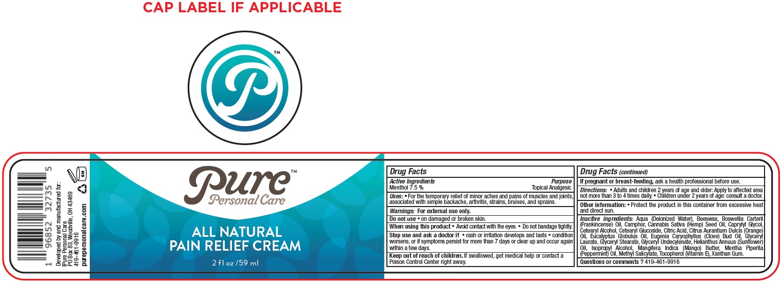 Pill image for pure personal all natural pain relief cream