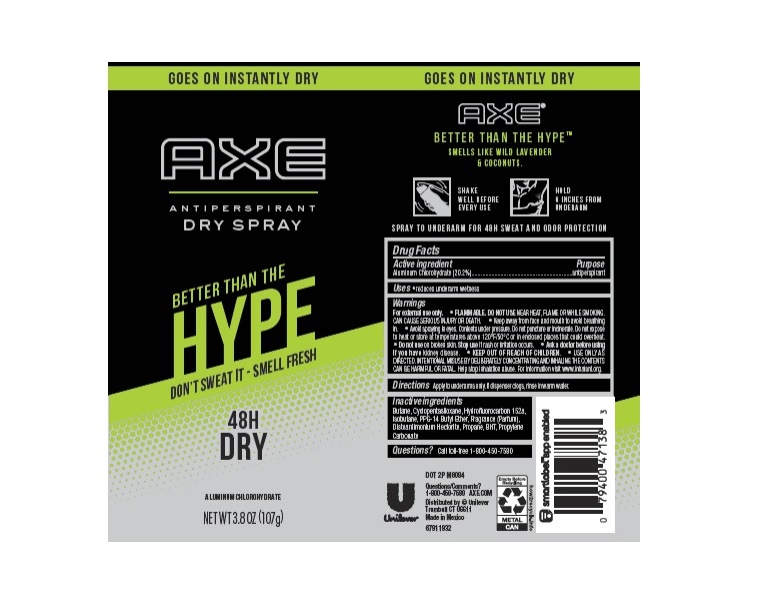Pill image for Axe Better Than Hype Dry Spray 48hr Dry Antiperspirant