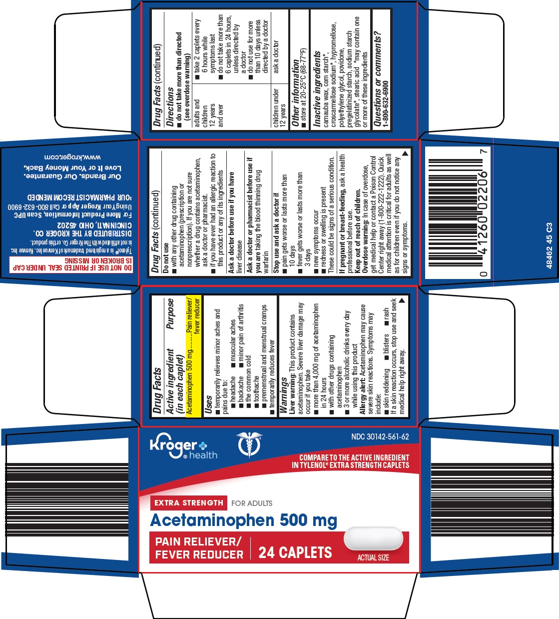 Pill image for Kroger Co. Acetaminophen Drug Facts