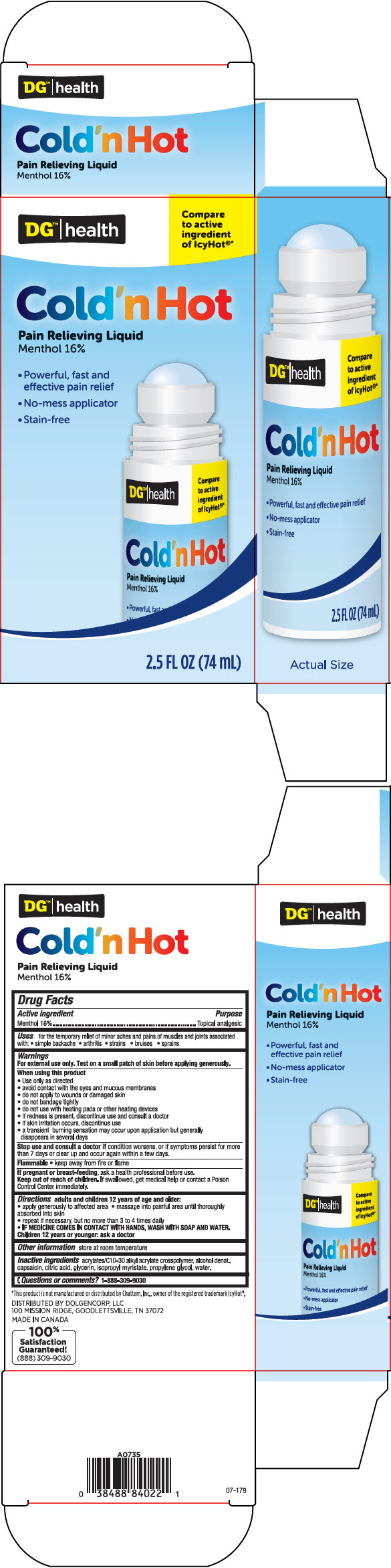 Pill image for Dg™ Health Cold 'n Hot Pain Relieving Liquid