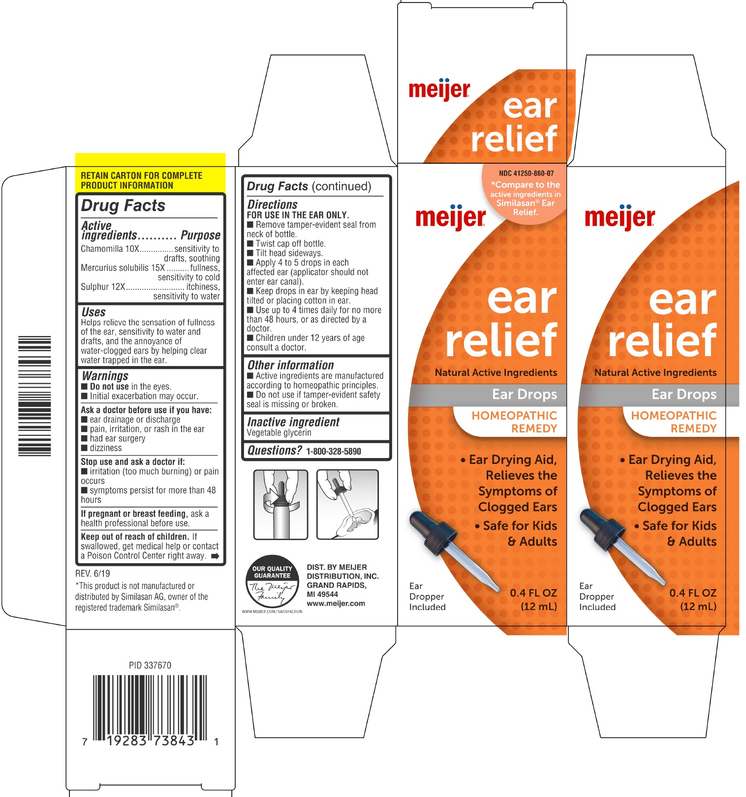 Pill image for Meijer Ear Relief Ear Drops