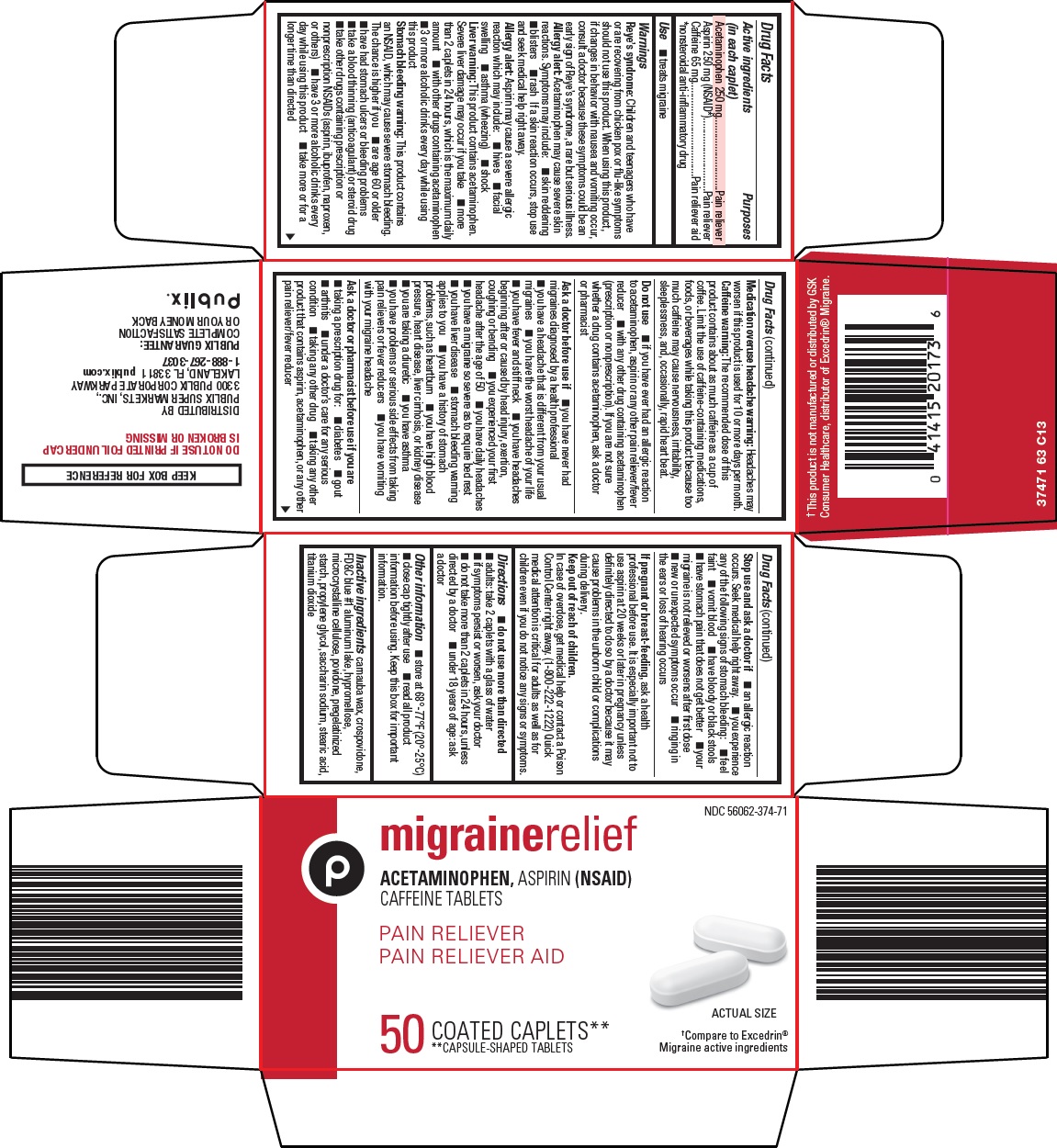 Pill image for Publix Super Markets, Inc. Migraine Relief Drug Facts