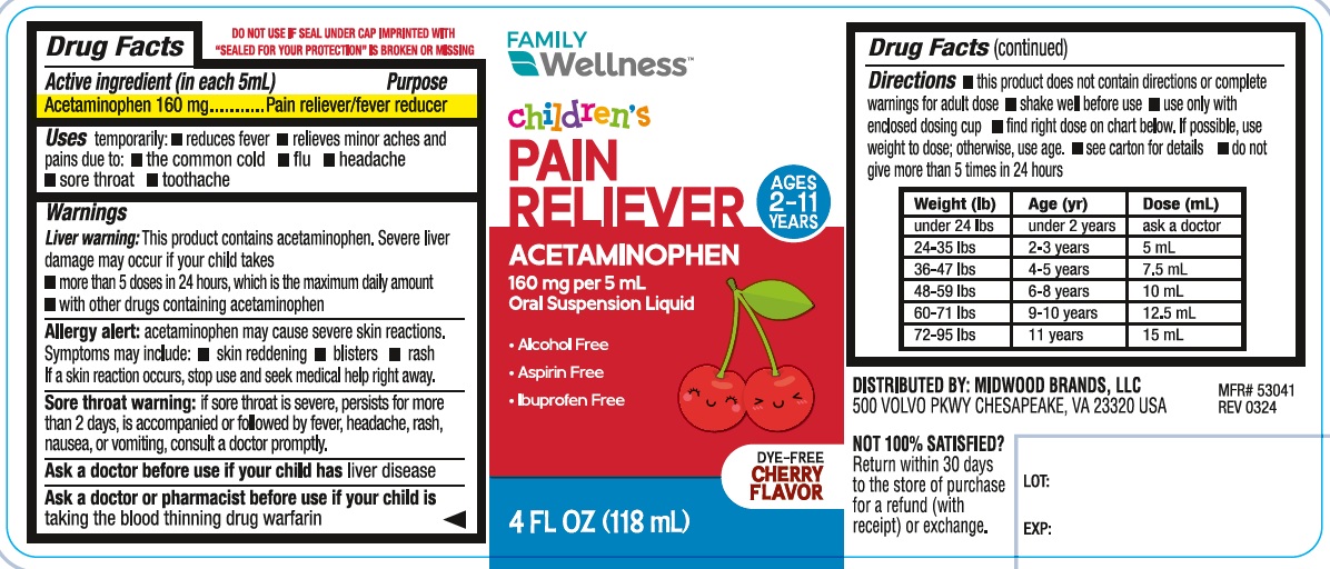 Pill image for Family Wellness Childrens Pain Reliever 574