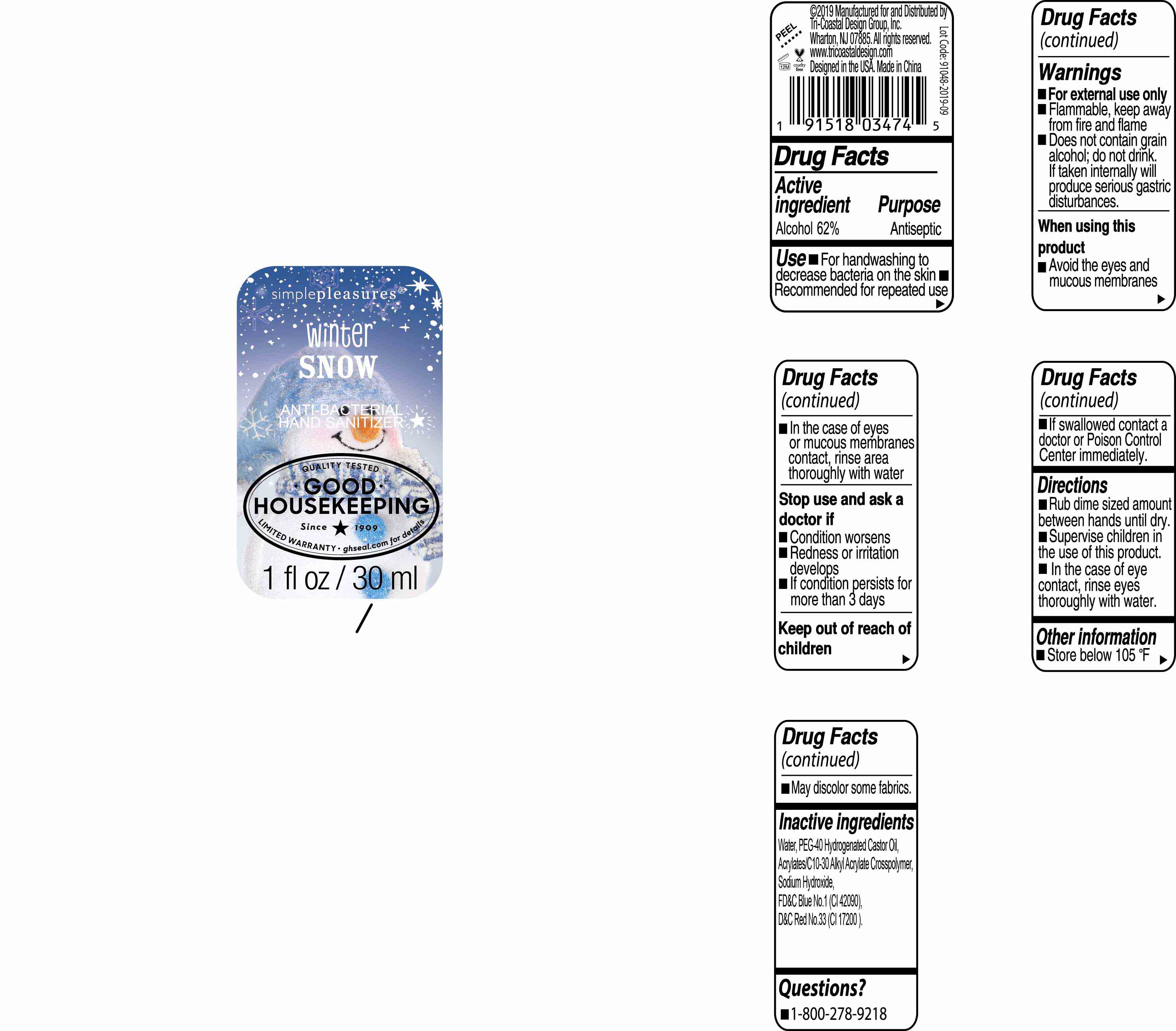 Pill image for Simplepleasures Winter Snow Hand Sanitizer