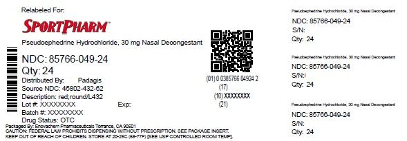 Pill image for Pseudoephedrine Hydrochloride 30 Mg Drug Facts