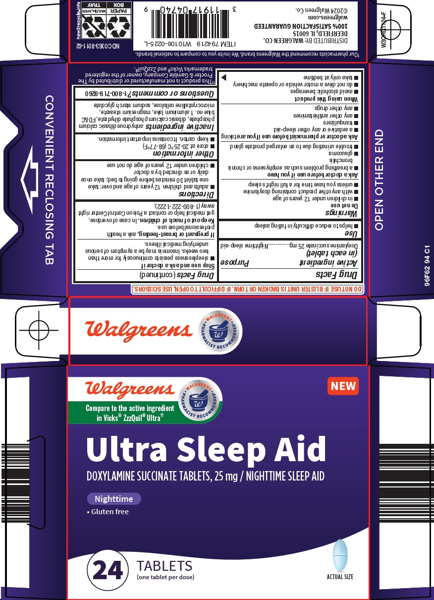 Pill image for Walgreen Co. Ultra Sleep Aid Drug Facts
