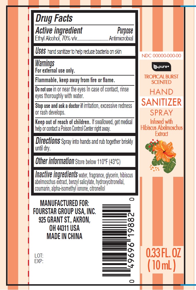 Pill image for B-pure Hand Sanitizer Spray Tropical Burst Scented