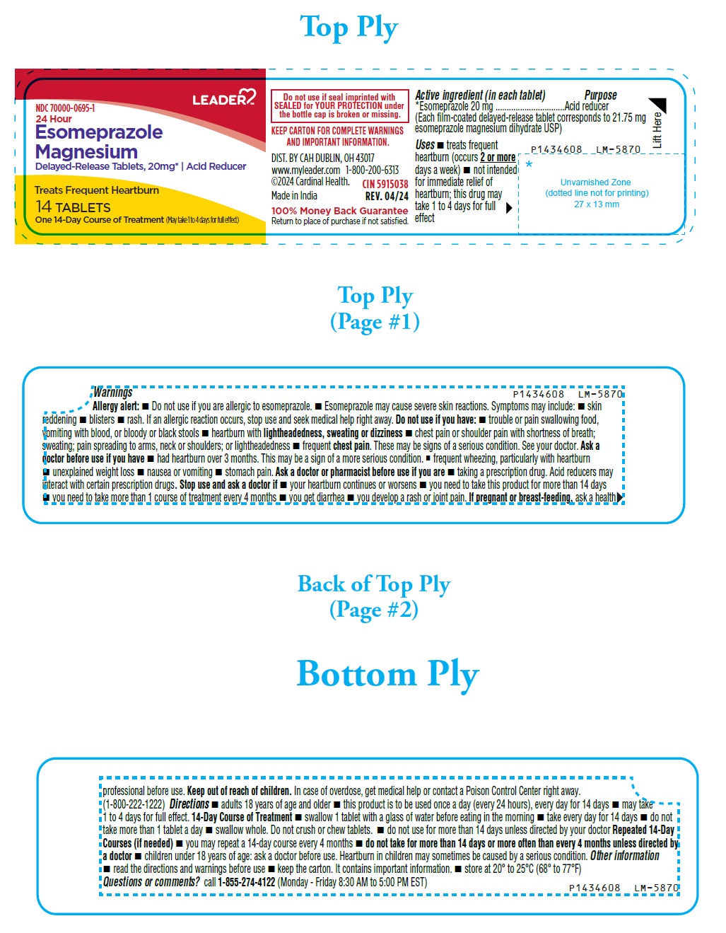 Pill image for Esomeprazole Magnesium Delayed-release Tablets 20 Mg*