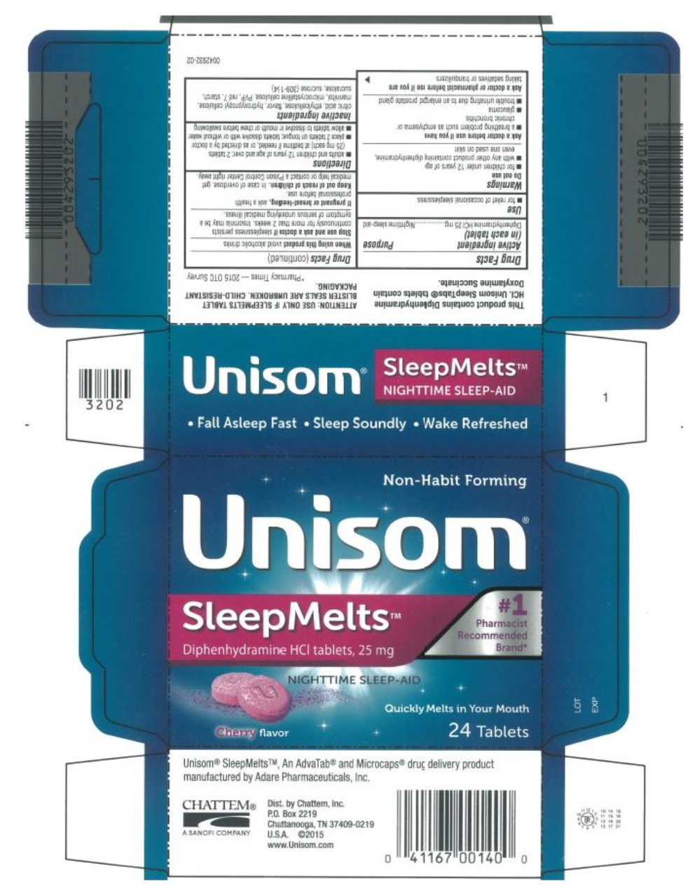 Pill image for Unisom Sleepmelts Nighttime Sleep-aid