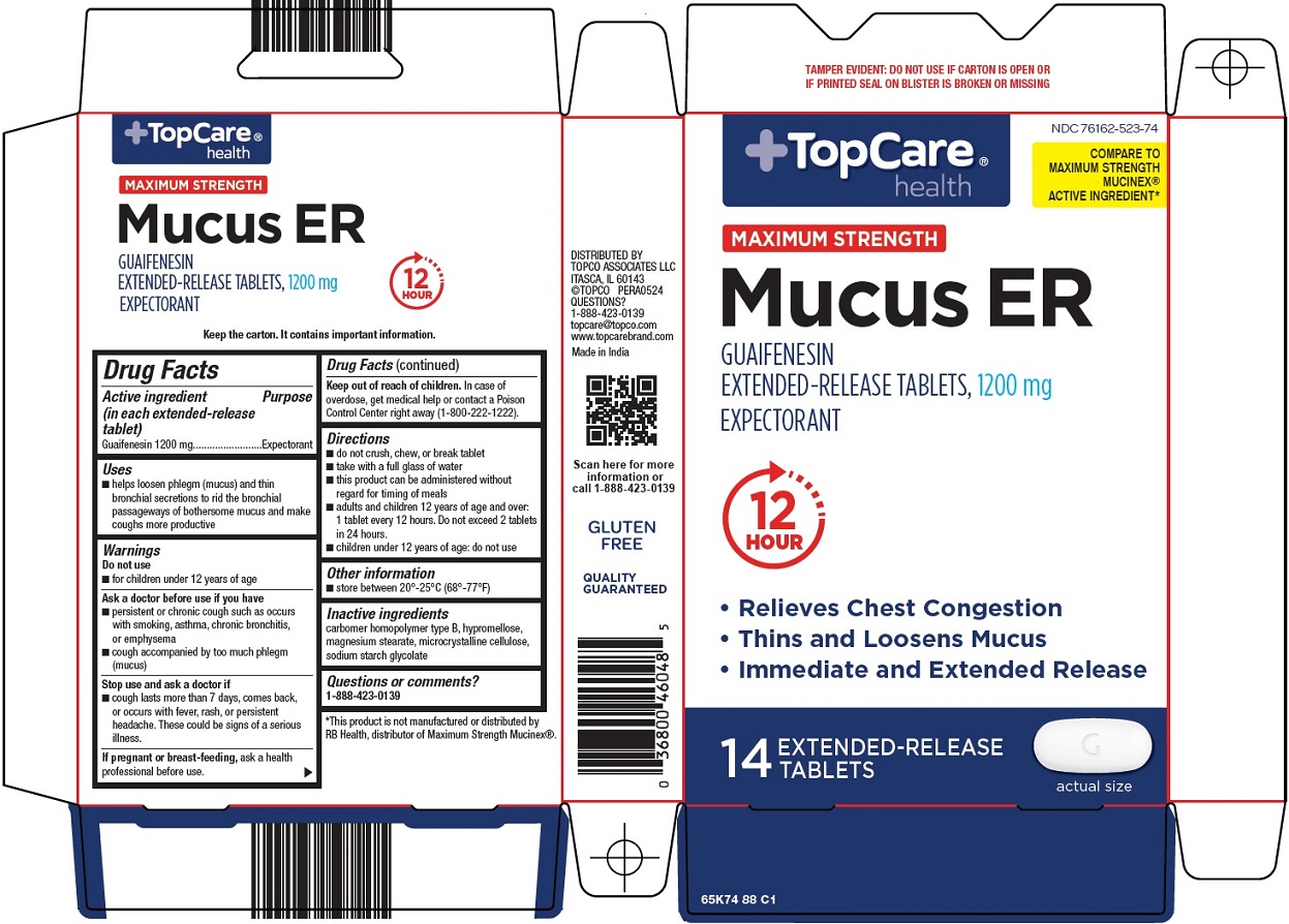 Pill image for Topco Associates Llc. Mucus Er Drug Facts