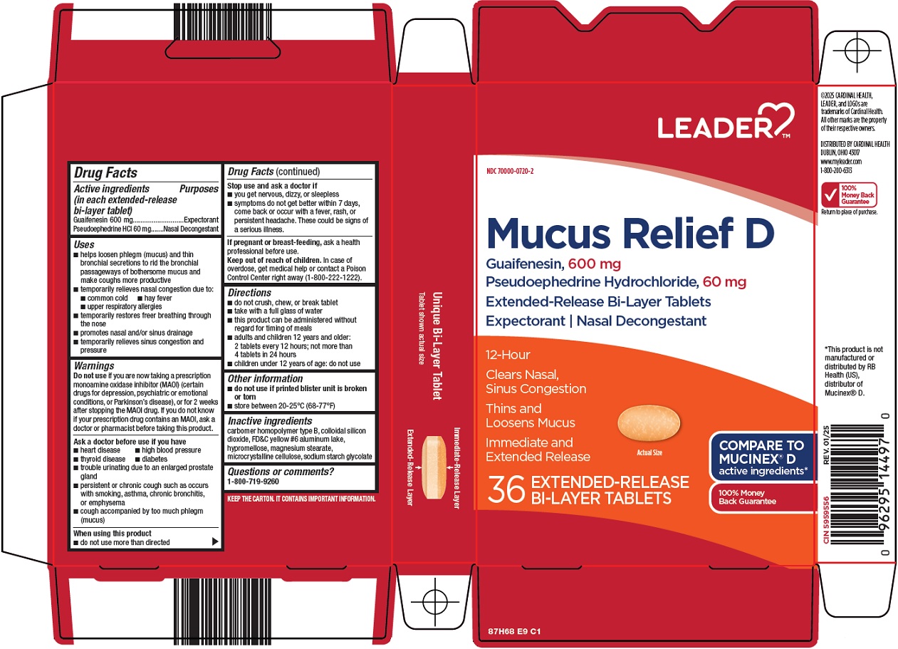Pill image for Cardinal Health Mucus Relief D Drug Facts