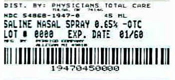 Pill image for Saline Nasal Spray Drug Facts