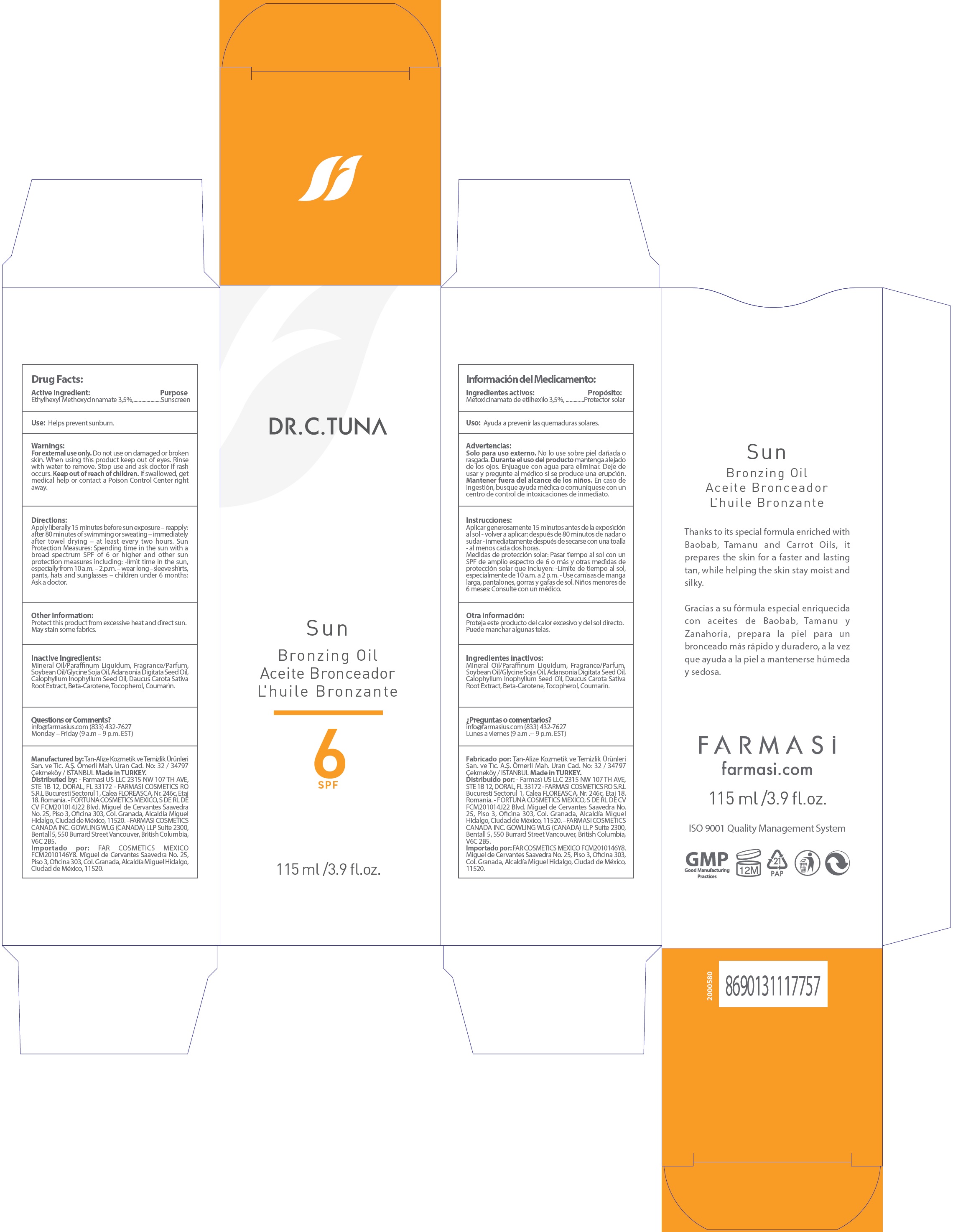 Pill image for Dr. C. Tuna Sun Bronzing Oil Spf 6