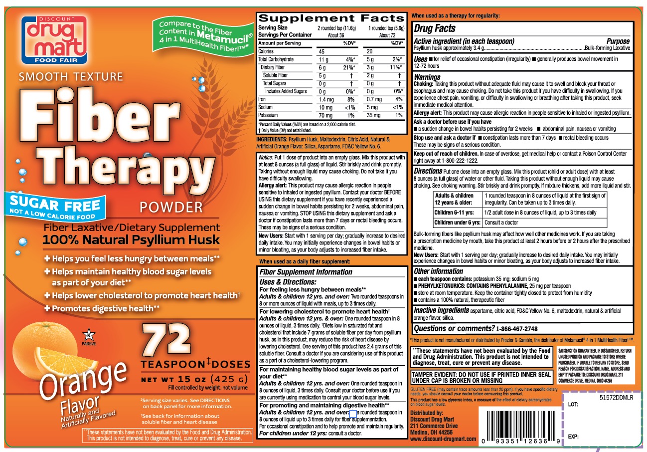 Pill image for Smooth Texture Natural Fiber Powder Orange Flavor Sugar Free 72 Teaspoon Doses