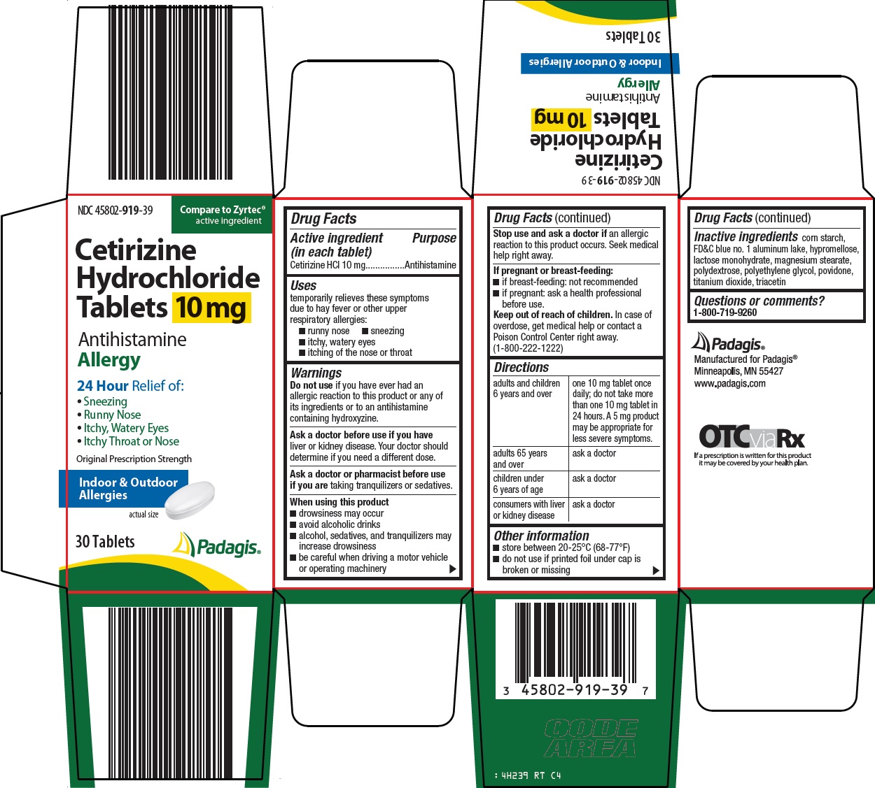 Pill image for Cetirizine Hydrochloride Tablets 10 Mg Drug Facts
