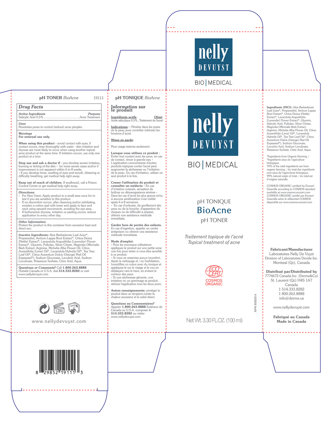 Pill image for Nelly Devuyst Ph Toner Bioacne 100ml