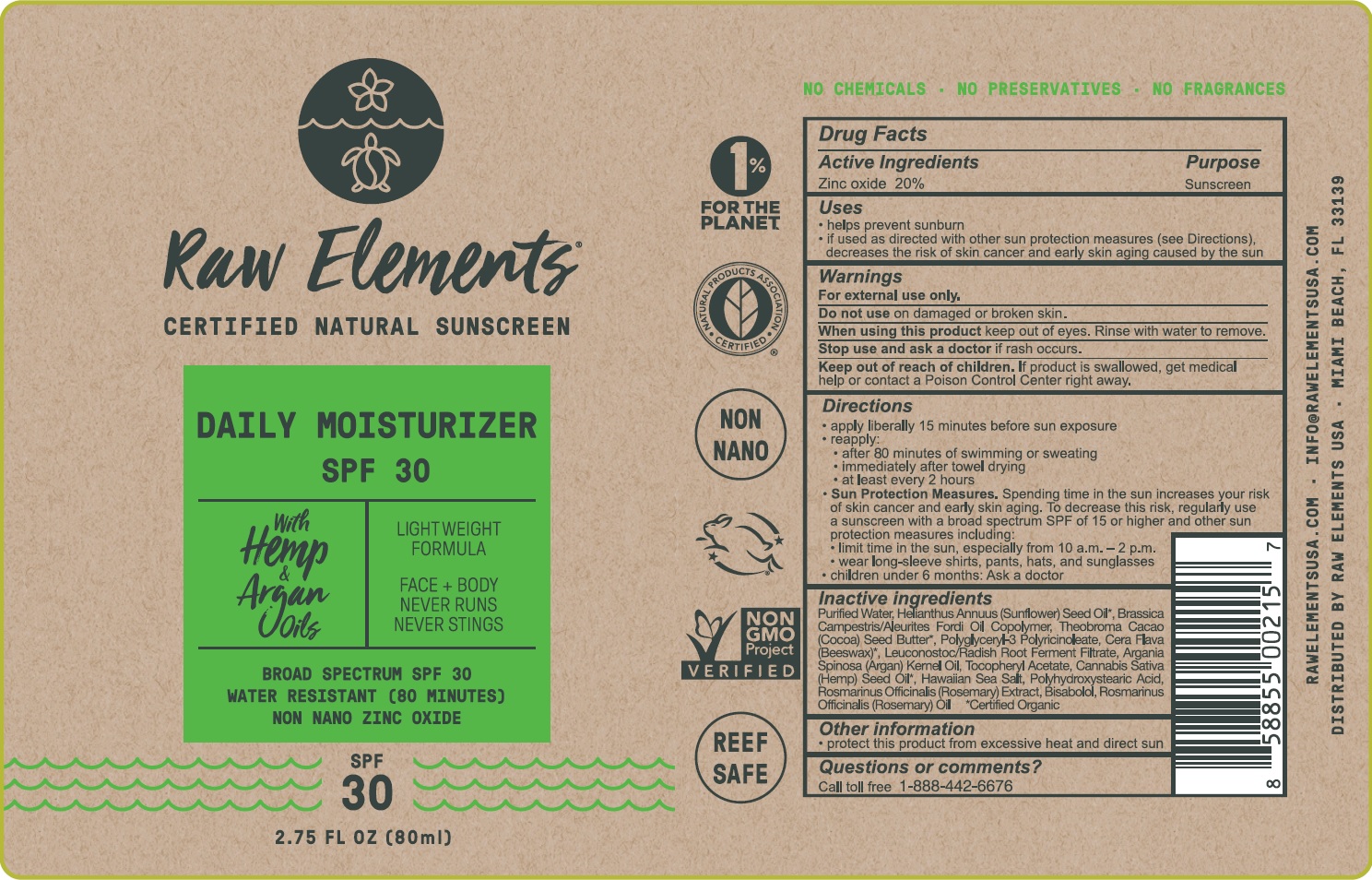 Pill image for Raw Elements Daily Moisturizer Broad Spectrum Spf30