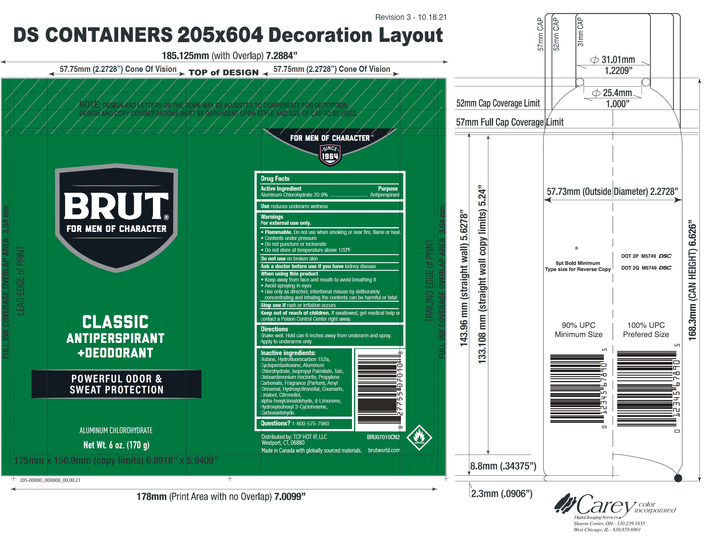 Pill image for Brut Classic Aerosol Antiperspirant And Deodorant