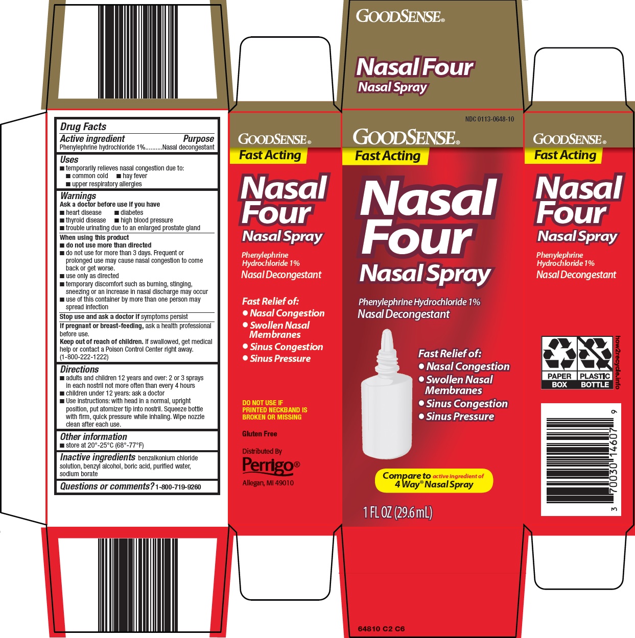 Pill image for Perrigo Nasal Four Drug Facts