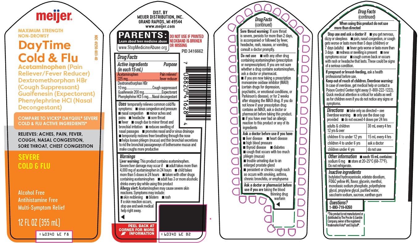 Pill image for Meijer Distribution, Inc. Daytime Cold & Flu Drug Facts