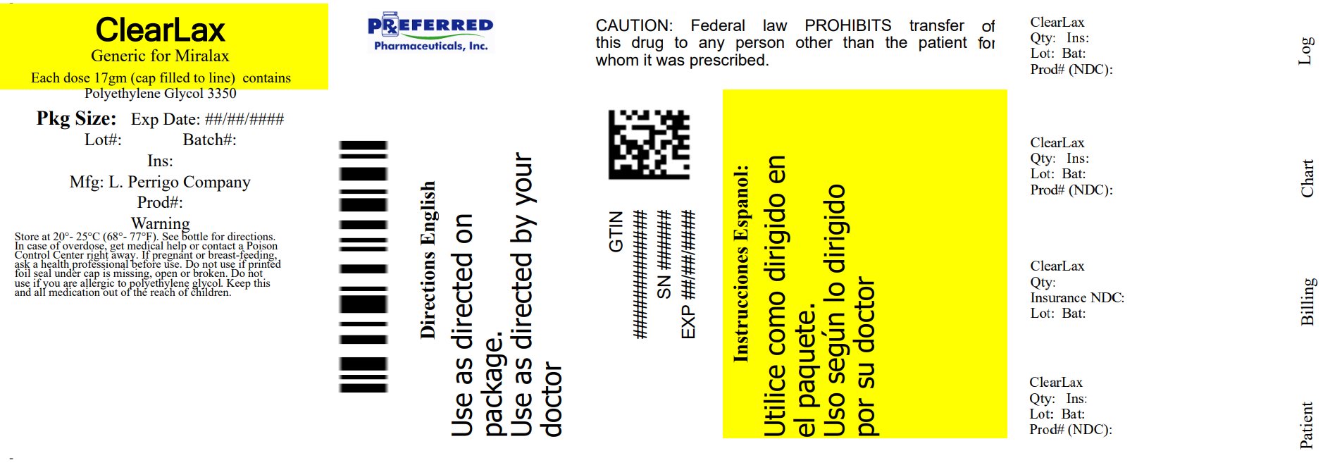 Pill image for Perrigo Clearlax®