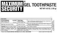 Pill image for Maximum Security® Gel Toothpaste