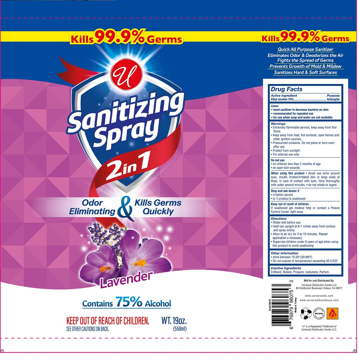 Pill image for Universal Sanitizing Spray Lavender