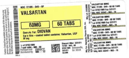 Pill image for Valsartan