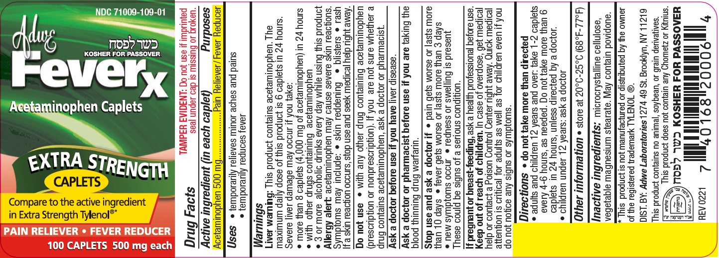 Pill image for Adwe Feverx Acetaminophen Caplets, 500 Mg