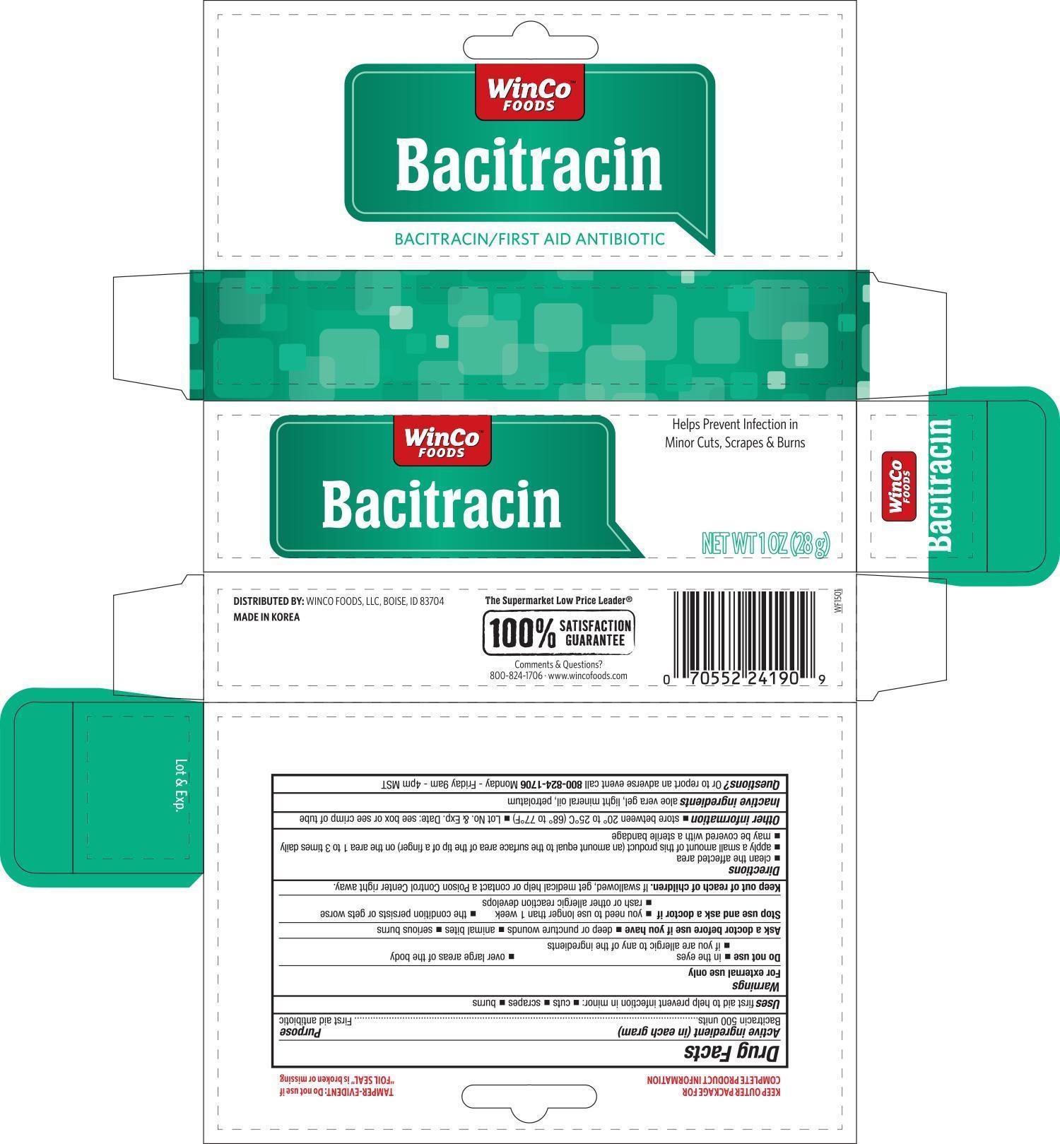 Pill image for Winco Bacitracin Ointment 1oz 24190, 2019
