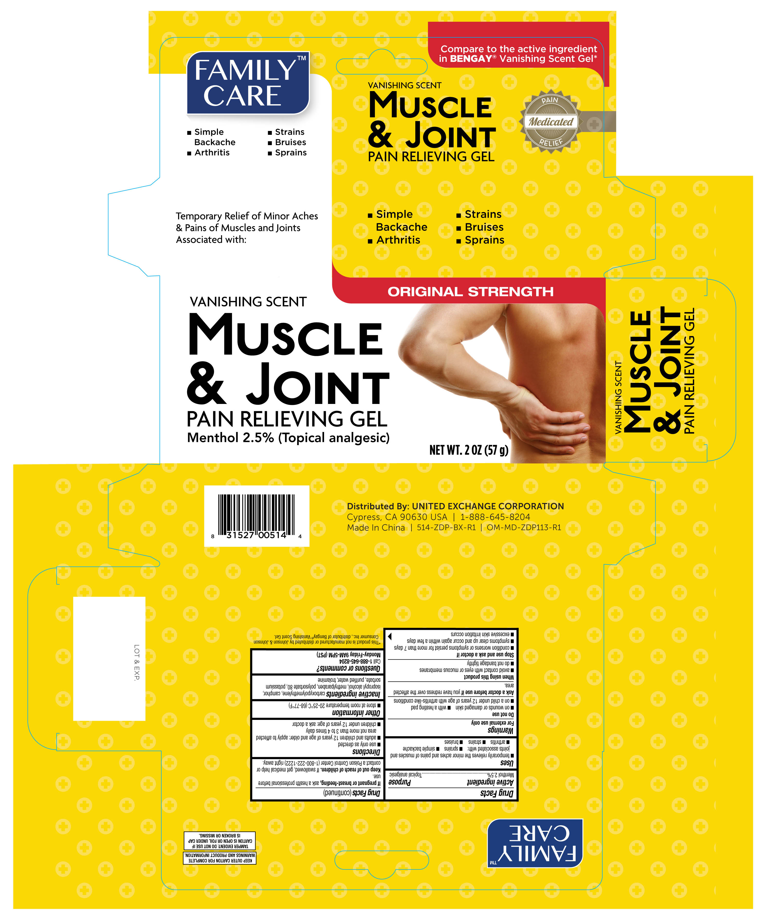 Pill image for Family Care Muscle & Joint Pain Relieving Gel 2 Oz 514 Zdp