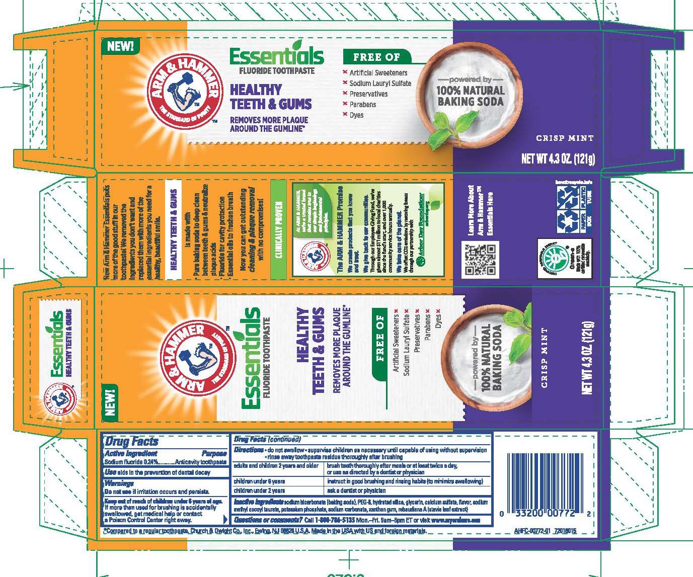 Pill image for Arm And Hammer Essentials Healthy Teeth And Gums