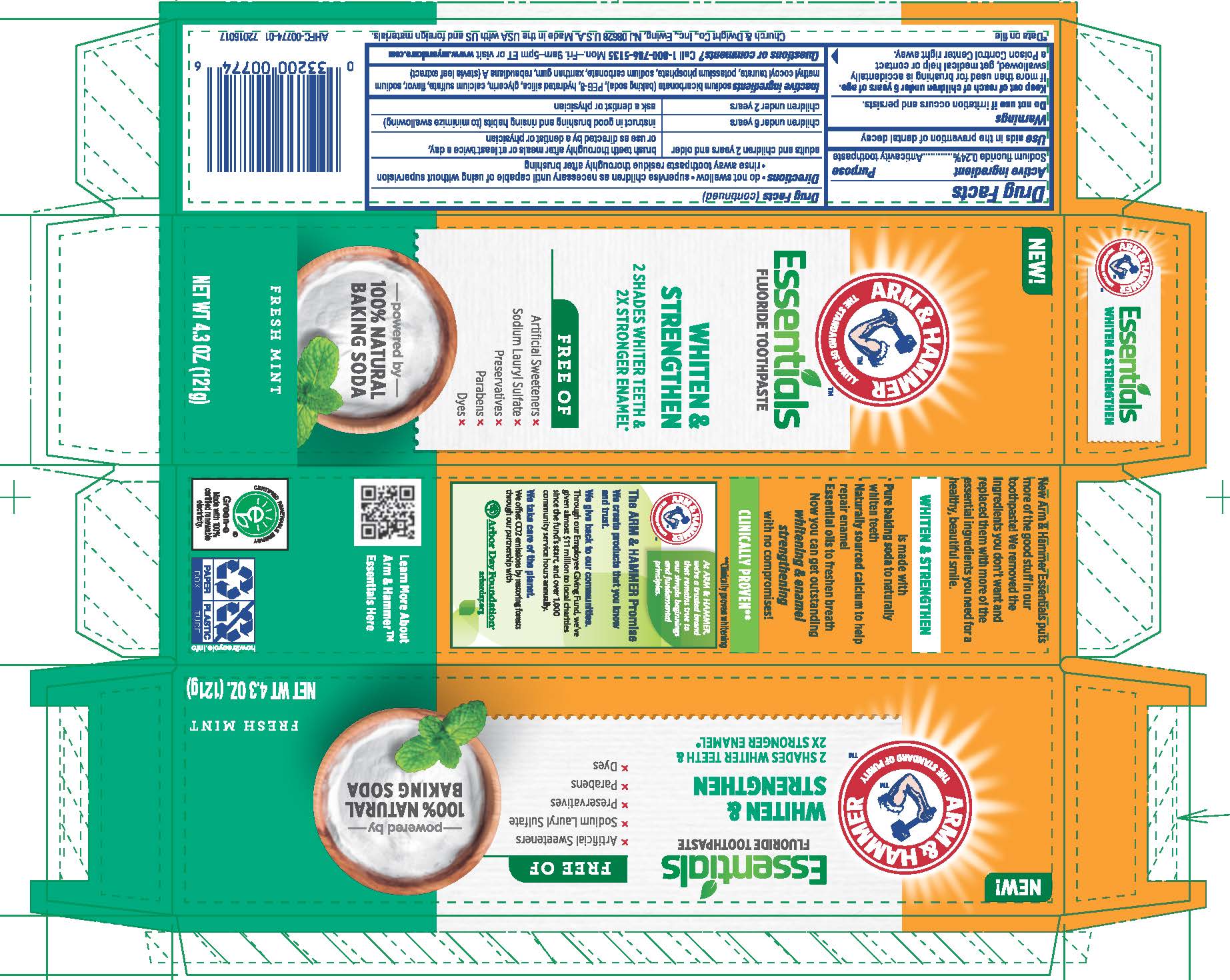 Pill image for Arm And Hammer Essentials Whiten And Strengthen