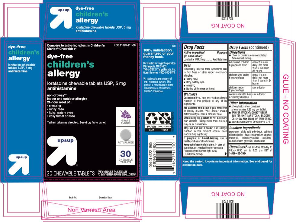 Pill image for Dye-free Children's Loratadine Chewable Tablets Usp, 5 Mg