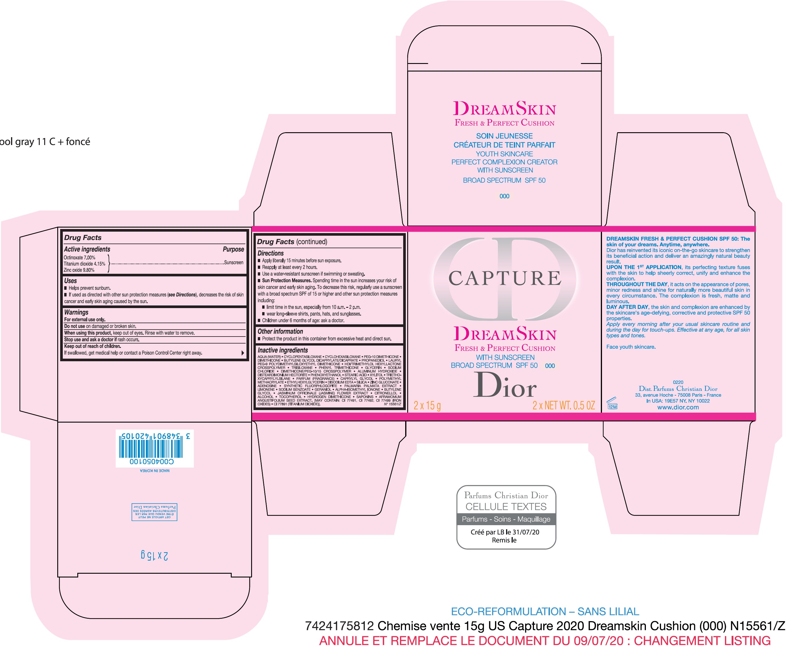 Pill image for Capture Dreamskin Fresh & Perfect Cushion With Sunscreen Broad Spectrum Spf 50 000