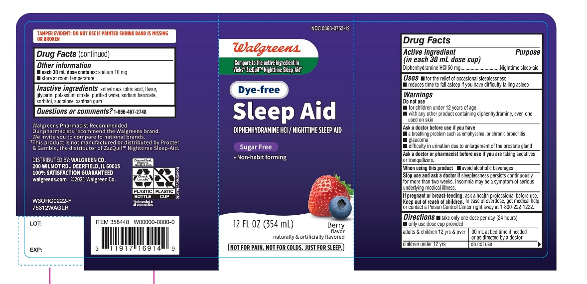 Pill image for Walgreens Dye-free Wal -sleep Z ®