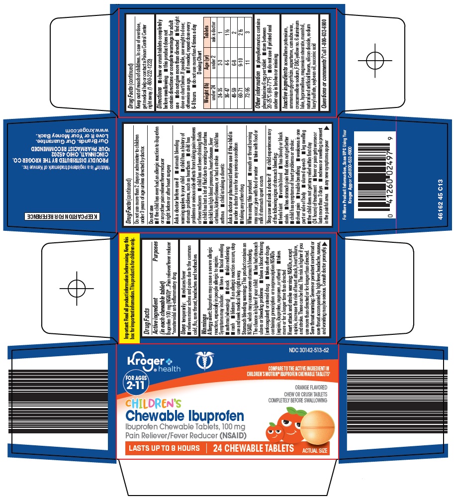 Pill image for Kroger Co. Children’s Chewable Ibuprofen Drug Facts