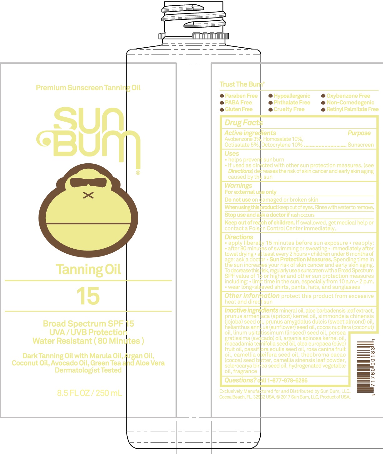 Pill image for Sun Bum Premium Spf 15 Sunscreen Tanning Oil