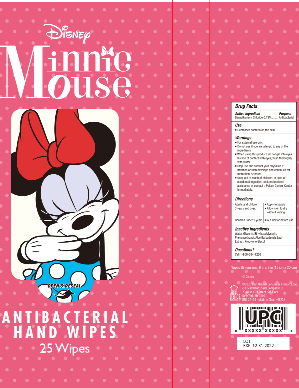 Pill image for 74530-054-disney Minnie Mouse Hand Wipes/youquan