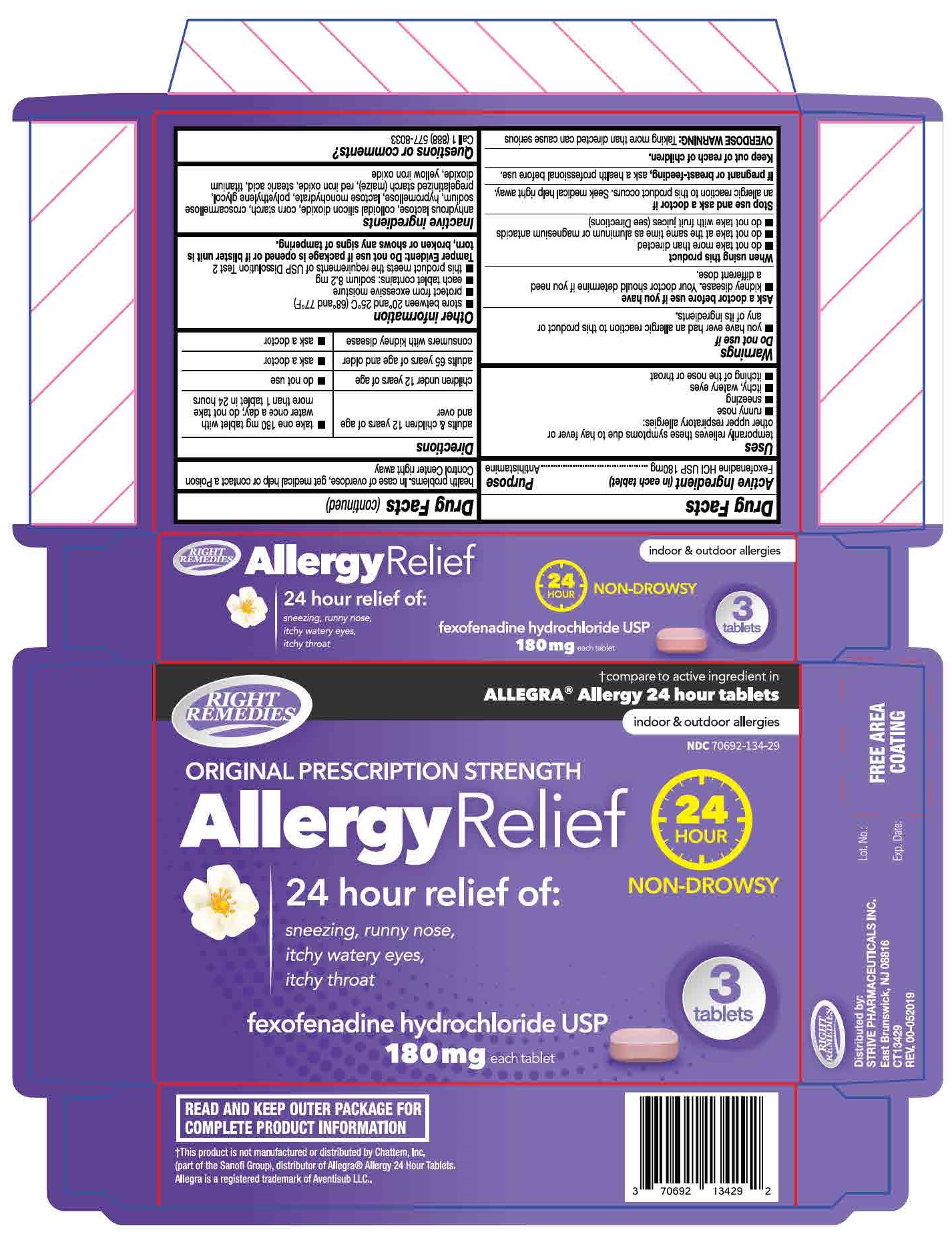 Pill image for Fexofenadine Hcl Usp 180mg